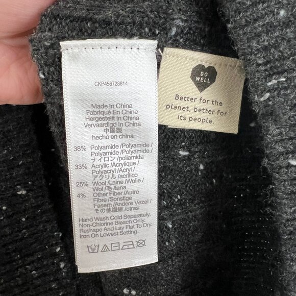 Madewell Wool Donegal Bowden Henley Sweater Coziest Yarn Fisherman Quiet Luxury - Picture 8 of 13